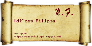 Mózes Filippa névjegykártya